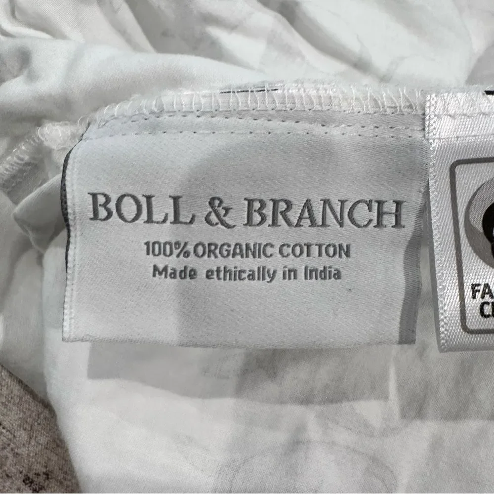 Boll & Branch Organic Cotton Crib Sheet With Rabbit Print